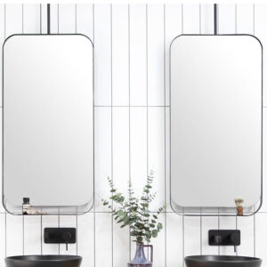 Introducing the new Allegra wall mirror. With its striking matte black metal frame
