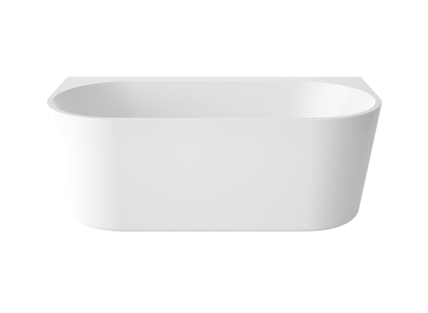Combine the luxury of a freestanding bath with the practicalities of an island bath. This beautiful oval back to wall bath