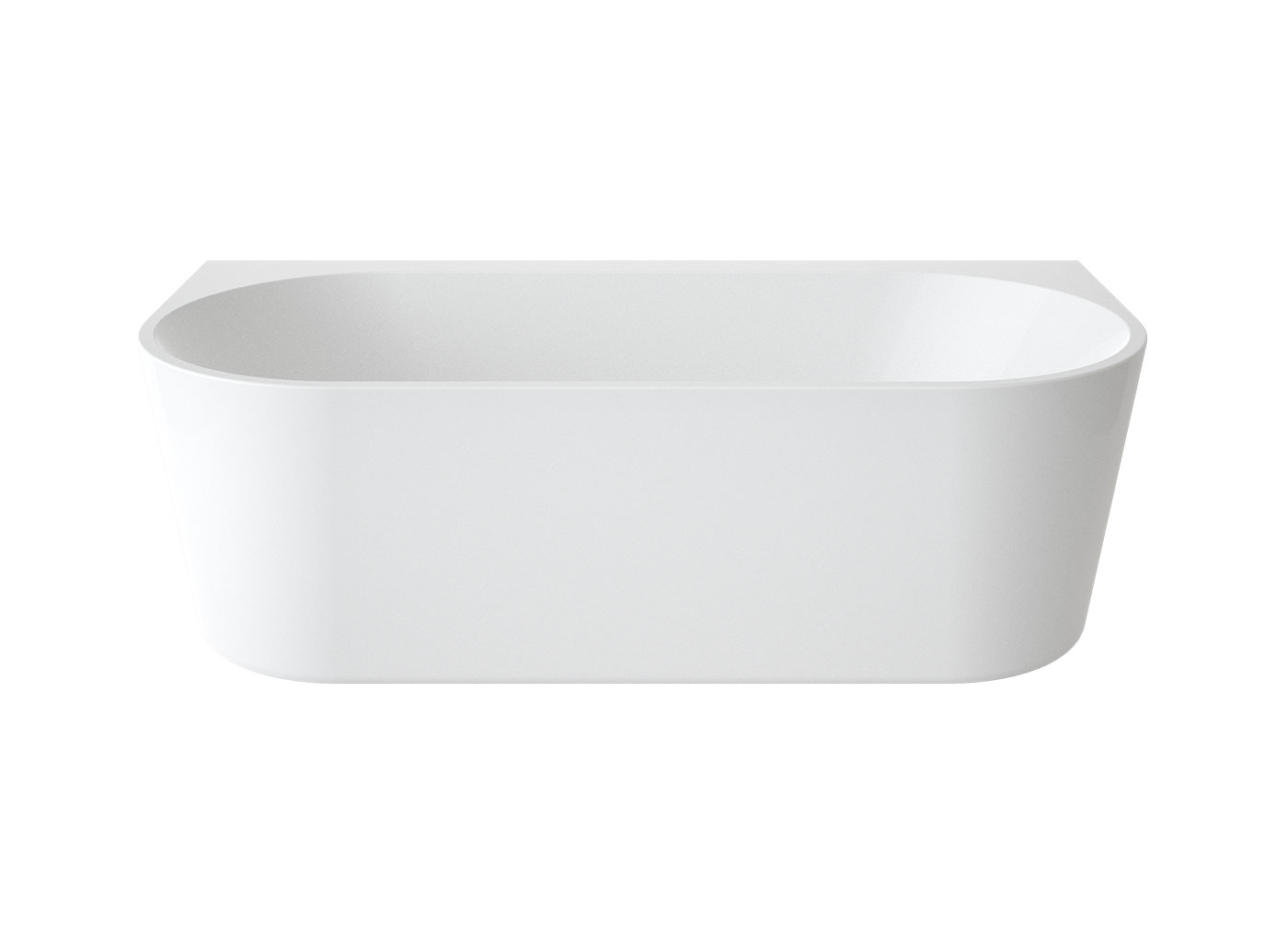 Combine the luxury of a freestanding bath with the practicalities of an island bath. This beautiful oval back to wall bath