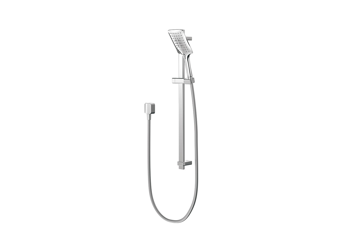 The Easy-Click range allows a seamless transition between shower sprays with the simple click of a button and features a design that marries sought on-trend minimalism and height adjustability with its telescopic rail. A perfect combination to enhance and customize everyone's shower experience.