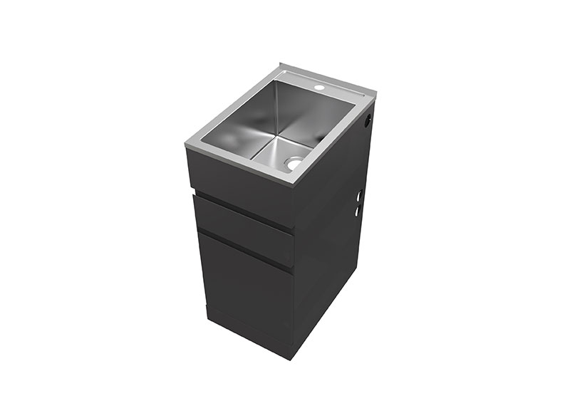 The Excellence 35L Matte Black Drawer System Laundry Unit is a redesign of the traditional laundry unit. Featuring two soft close drawers with finger pull functionality and ample storage