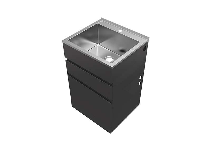 The Excellence 45L Matte Black Drawer System Laundry Unit is a redesign of the traditional laundry unit. Features two soft close drawers with finger pull functionality and ample storage