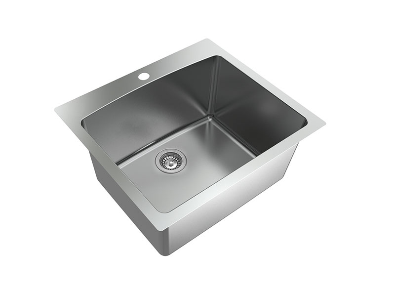 The Nugleam 70L Utility Sink is perfectly paired with your custom cabinetry. Made from 304 stainless steel bowl