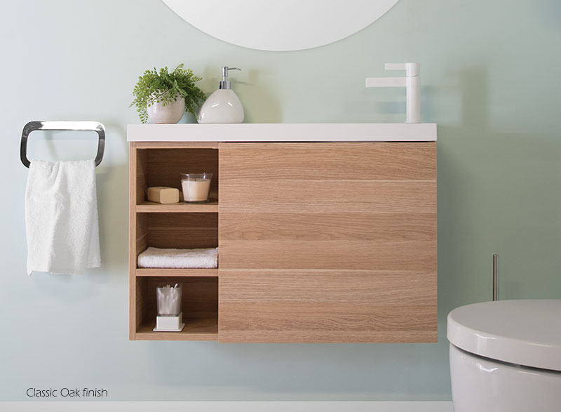 Petite Shelf -  a slimline vanity design for compact bathrooms