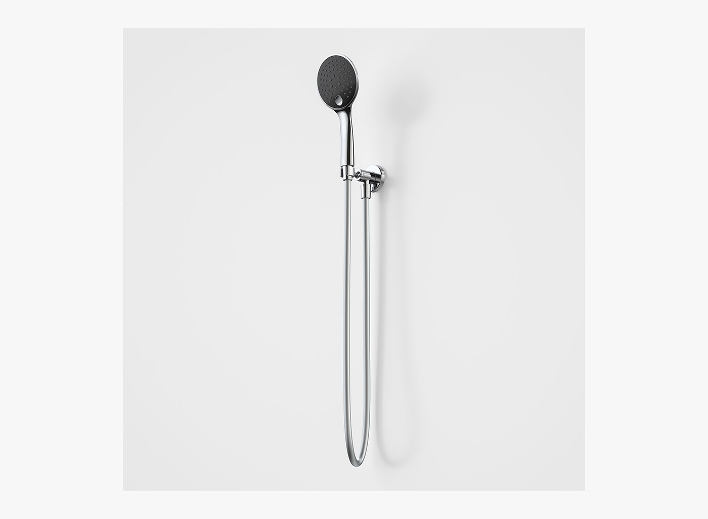 slimline design is complemented with a highlight of either a black or white on the showerhead