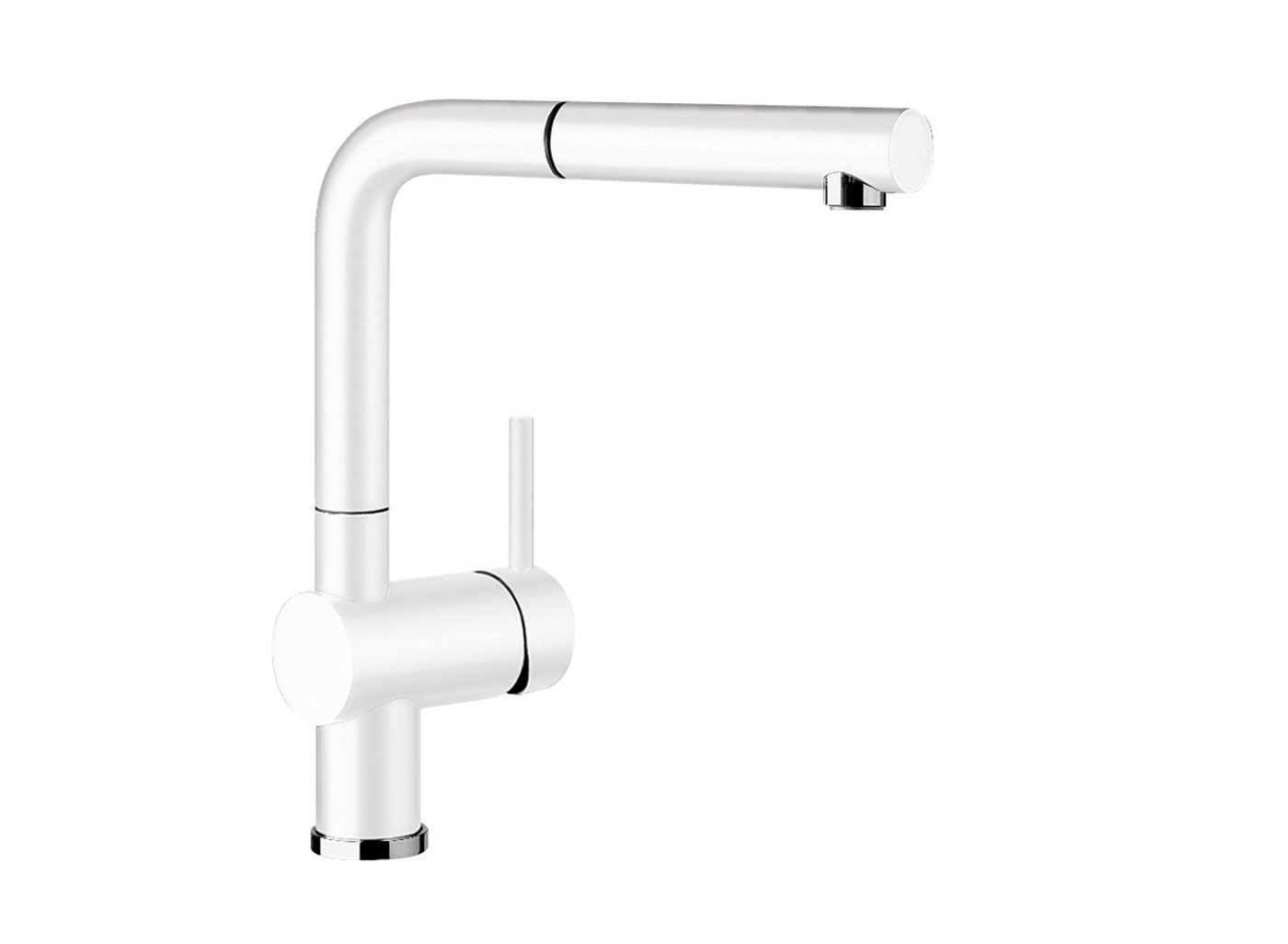 Blanco's Silgranit Linus-S Sink Mixer features a dual look finish (white or anthracite with chrome trimmings) to complement their extensive Silgranit sink range. The Linus-S mixer features a high spout which makes filling vases or pots an ease