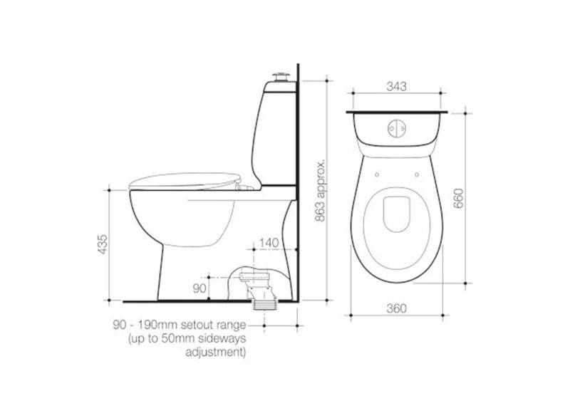 the Caroma Caravelle Support Suite includes our Easy Height pan so less bending is required to reach the seat. Extra comfort and support is also provided by the unique vitreous china cistern designed to be used as an integrated back rest.