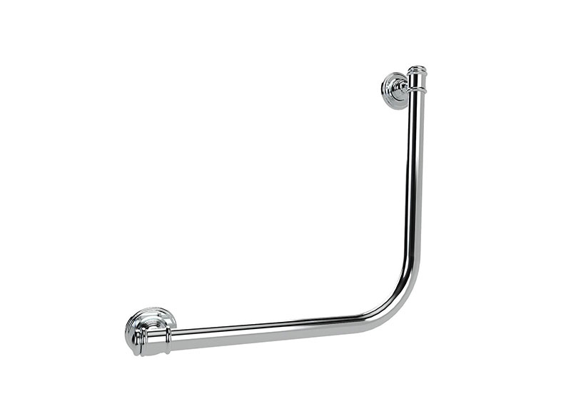 The Avail Glance Angled grab rail complements modern bathroom designs with its minimalist styling.