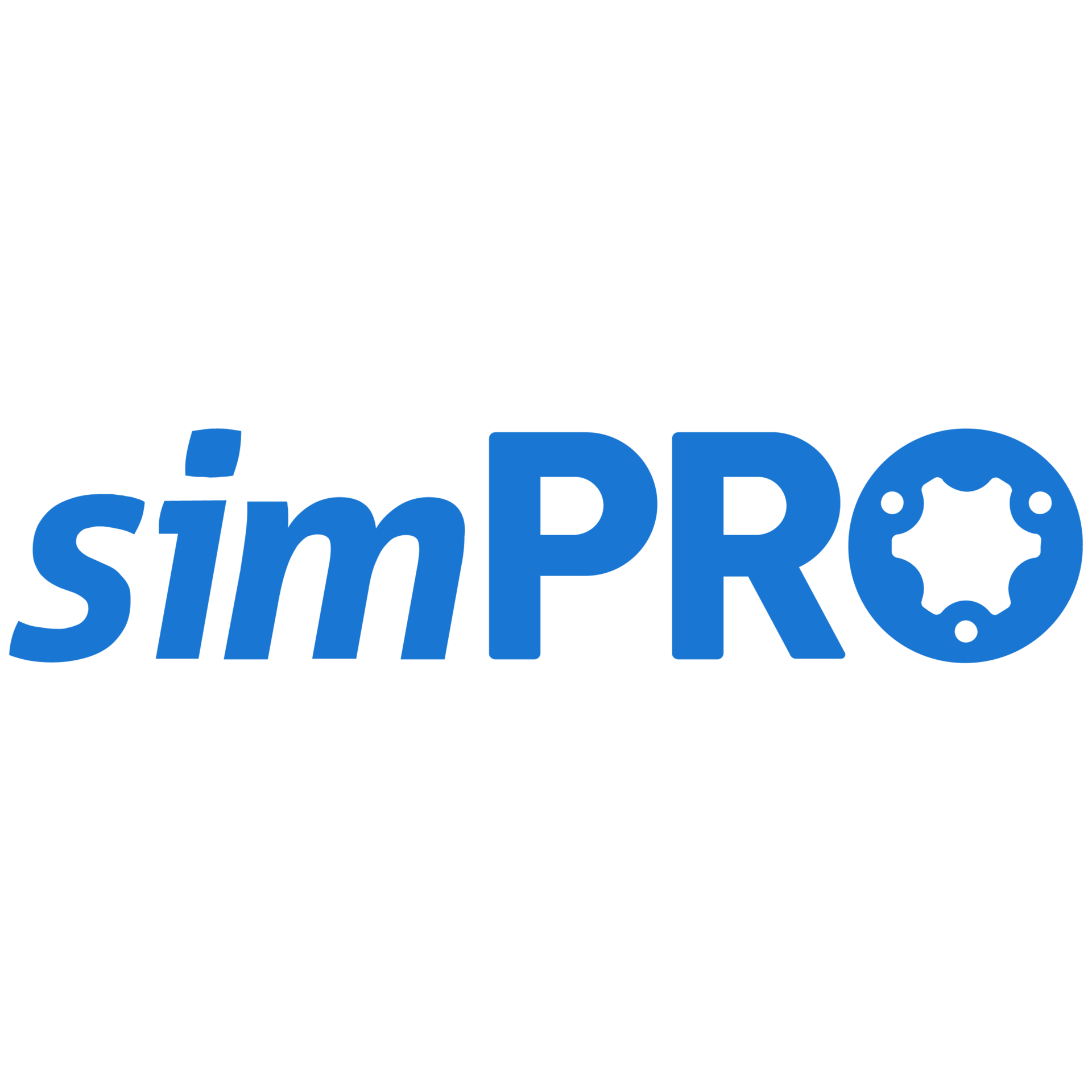 simpro logo blue