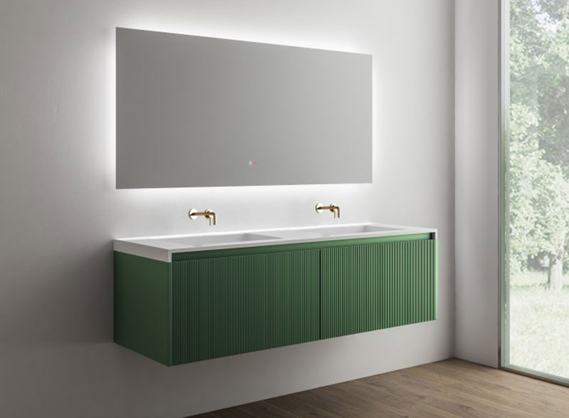 Add both style and function to your bathroom with BelBagno's Rimini Vanity range.