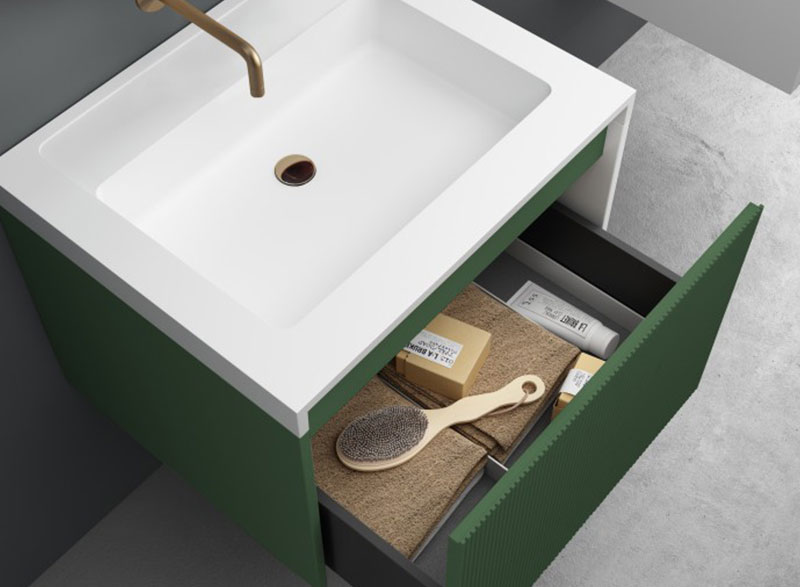 Add both style and function to your bathroom with BelBagno?s Rimini Vanity range.