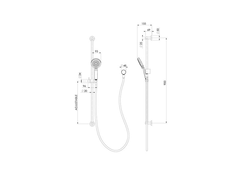 The Vivid Slimline collection will suit any modern interior. Phoenix offers a wide variety of bathroom shower and accessories that will complement any Vivid Slimline mixer.