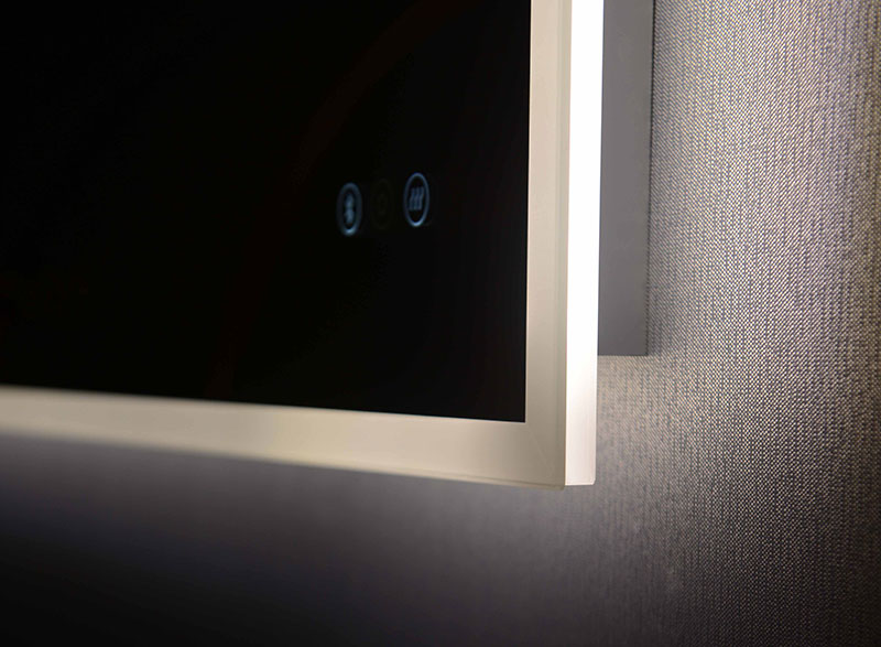 whilst its illuminated border modernizes its look. As it can be hung either horizontally or vertically