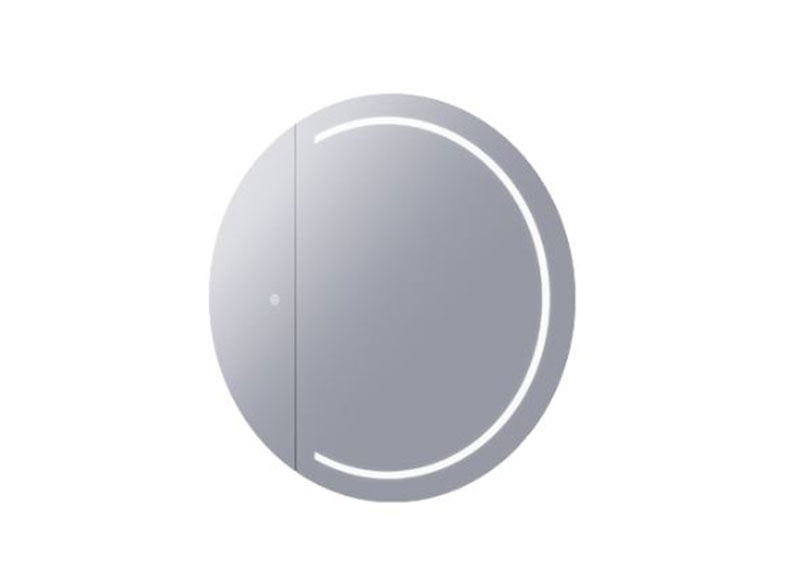 The Pearl is the perfect combination of practicality and luxury. The incorporation of recessable storage means you won?t need to compromise on well-sought after space The Pearl is an innovative and minimalistic round mirror shaving cabinet that brings the seamlessly integrated mirror lighting found