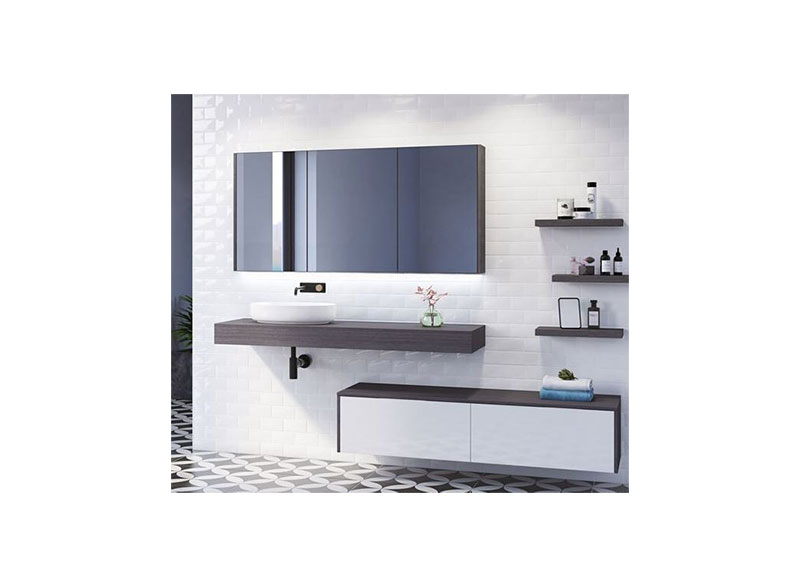 The Milan vanity brings you true Italian styling with its sleek lines and striking geometry. The floating top is manufactured from a durable laminate finish and is supported by engineered steel brackets. It is complimented by the undermounted storage cabinet which includes a deep