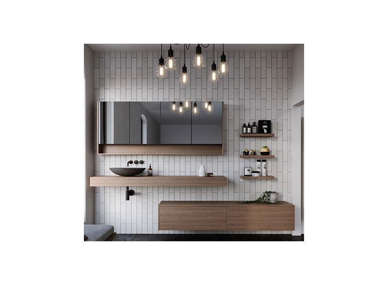 The Milan vanity brings you true Italian styling with its sleek lines and striking geometry. The floating top is manufactured from a durable laminate finish and is supported by engineered steel brackets. It is complimented by the undermounted storage cabinet which includes a deep