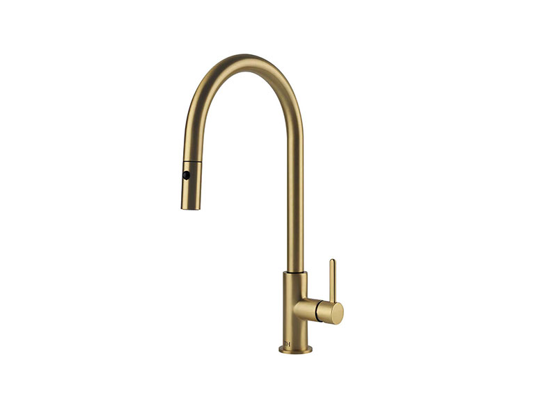 The Naples pull out mixer tap has a distinctive