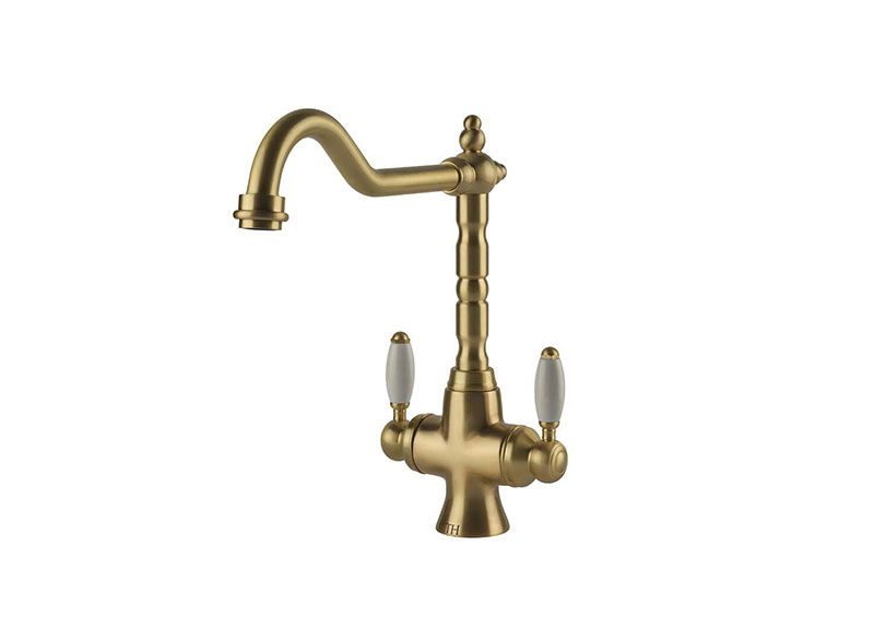 The Providence double mixer tap has a distinctive